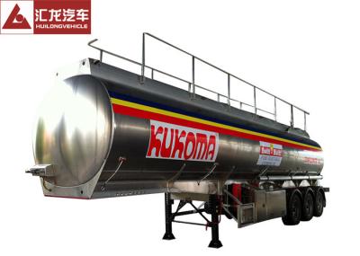Oil Transport 5000 Gallon Fuel Tank Trailer , 3 Axles Fuel Transfer Tank Trailer 13T Axle Bearing