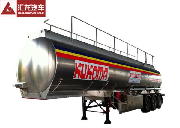 Oil Transport 5000 Gallon Fuel Tank Trailer , 3 Axles Fuel Transfer Tank Trailer 13T Axle Bearing