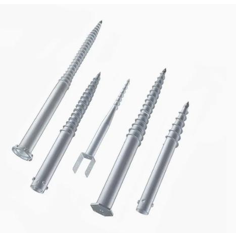 Hot Dipped Galvanized Earth Screw Ground Helical Screw Pile For Solar Mounting