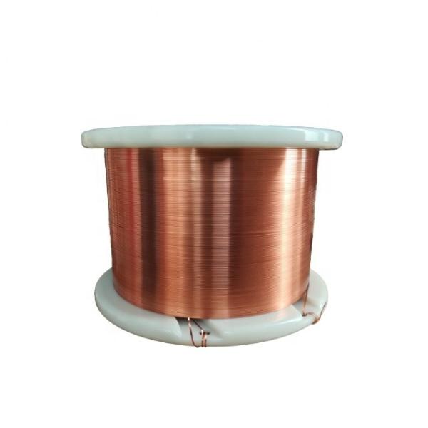 UEW Flat Copper Wire / Solderable Enamelled Copper Wire Polyurethane Insulation