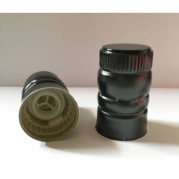 33mmx53mm Aluminum Plastic Whisky Bottle Caps Liquor Bottle Tops SGS