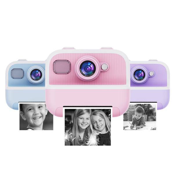 2.4Inch Screen Mini Inkless Printer Portable Digital Camera Kids Gift