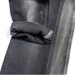 Denim Jeans Matière Super Doux Extensible Double-cœur Droit Twill Noir Denim Tissu 10 oz JSD3078A Jeans Vêtement Tissu