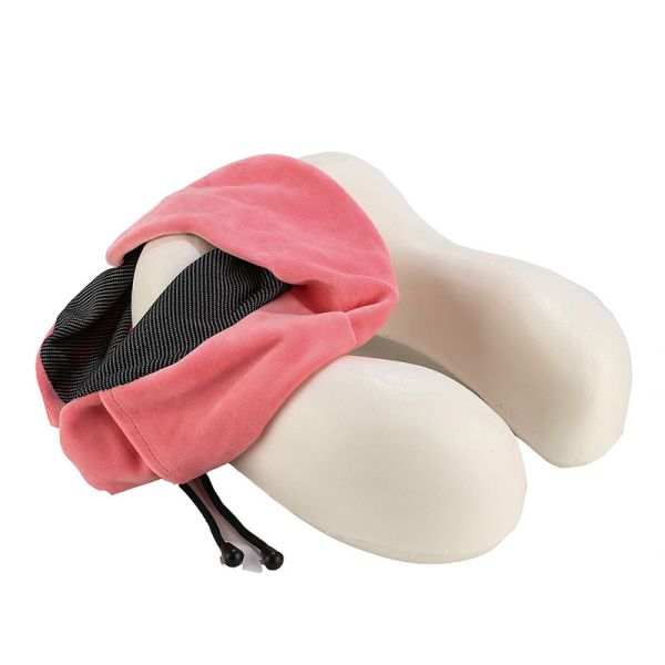 Portable Mobile Phone Storage U-Neck Pillow Customized Plush Memory Foam for Travel