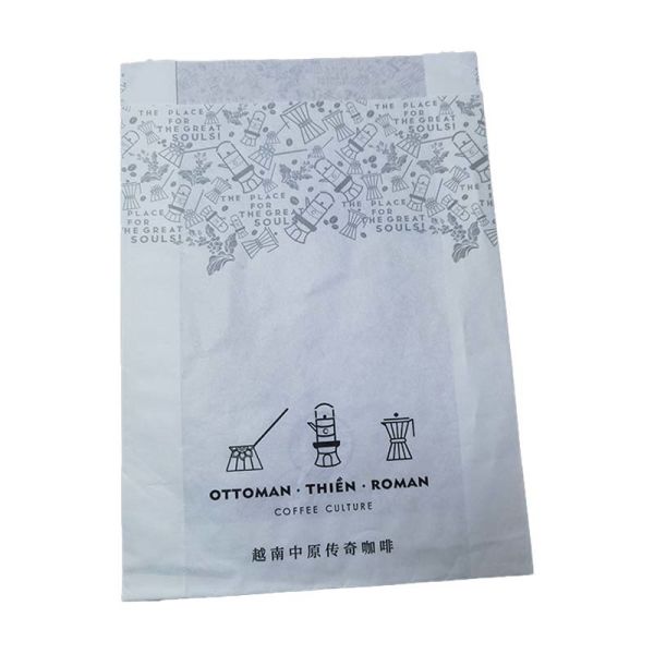 Biodegradable White Kraft Paper Pouch Custom Logo Side Gusset Bags Eco Friendly