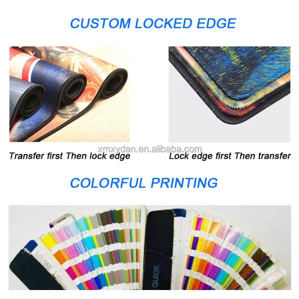 Private Mold XYDAN Custom Logo Rubber Gaming Mouse Pad with CMYK Sublimation Printing