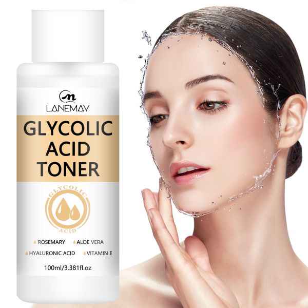 Produits de beauté de marque privée soins du visage texture rafraîchissante Acide hyaluronique éclaircissant anti-âge Acide glycolique tonique pour le visage