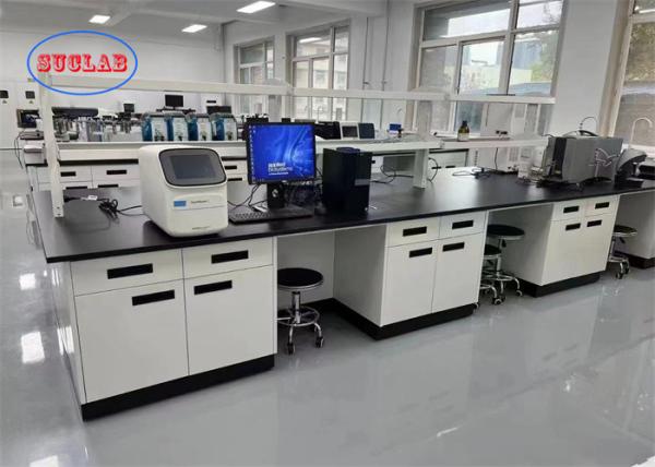 Banco de laboratório de química de resina epoxi personalizado Banco de trabalho de laboratório do Vietnã com tomada multifuncional