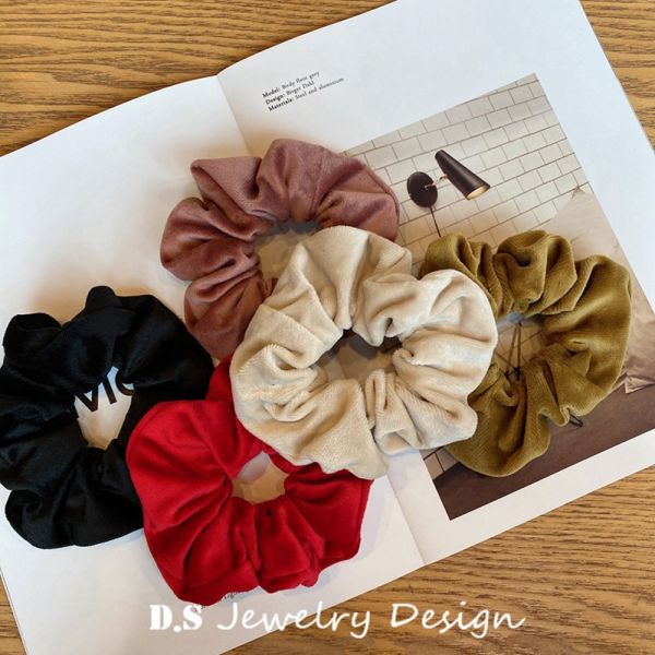 Christmas Flannel Hair Tress Velvet Hair Accessories Set Leopard Hair Tie Scrunchies