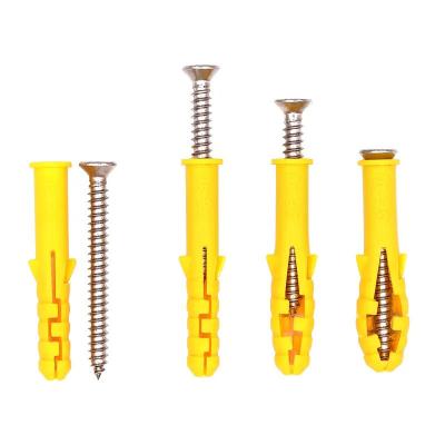 Weather Resistant White Nylon Expanding Drywall Anchor / Wall Plug Plastic Anchor With Mating Screw
