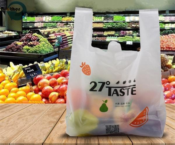 Cheap Custom HDPE/LDPE Plastic T-Shirt Shopping Bags Printing