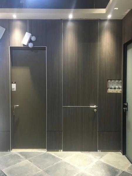 Aluminum Frame HPL modern desgin Interior Framless Door for Living Room