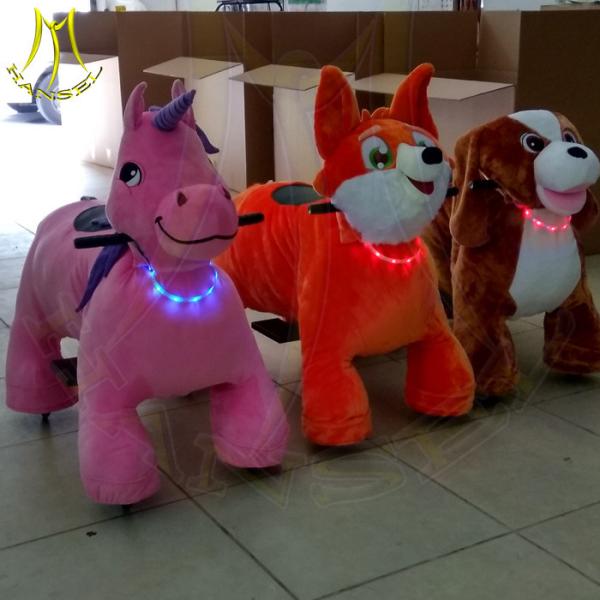 Hansel amusement park cars plush motorized animals manufacturer china