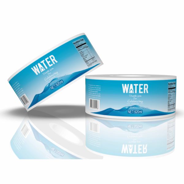 Custom Logo Printing Mineral Self-adhesive Sticker Waterproof Spring Juice Water Drinks Bottle Pvc Packaging Label Sticker Roll