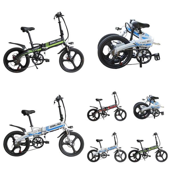 31mph 20 Inch Fat Tire Folding Electric Bike Smlro S9 48V 350W