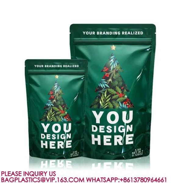 Recyclable Sachet Packaging Bags Smell Proof Die Cut 3.5g Mylar Bags For Small Businesses