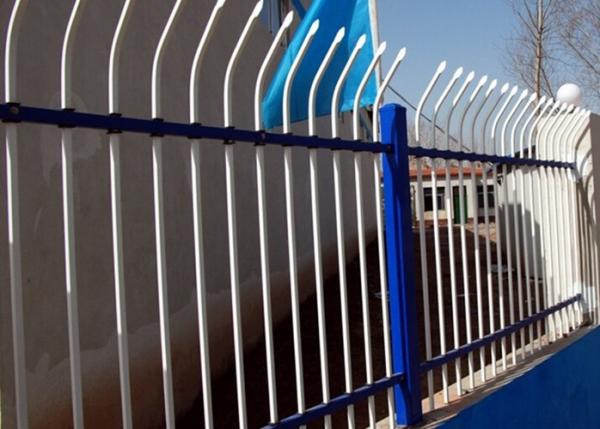 Protective Zinc Steel Fence , Spear Top Fencing For Factory / School / Villa