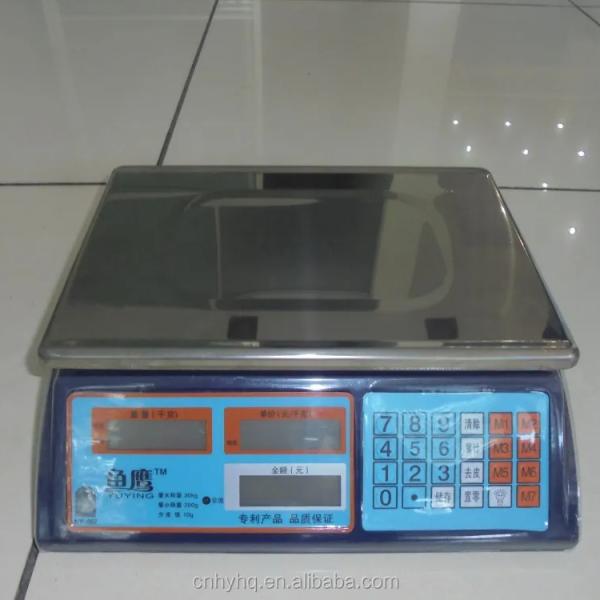 Dark Blue Body Scale HY-807T Acs-40KG Digital Kitchen Weighing Scale with Black Plastic Base