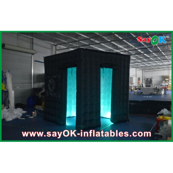 Будочка фото привела ткань Photobooth большую Оксфорда светов черную автоматическую портативную с прокладкой приведенной
