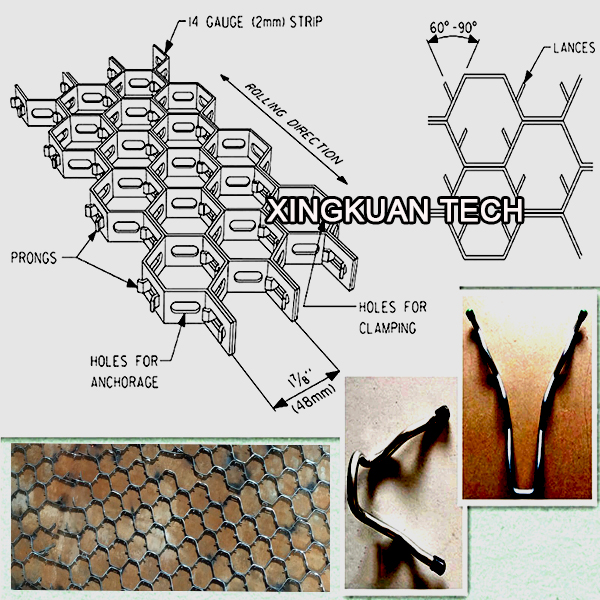 Сетка металла наговора Ланс, нержавеющая сталь Hexmetal AISI316 1