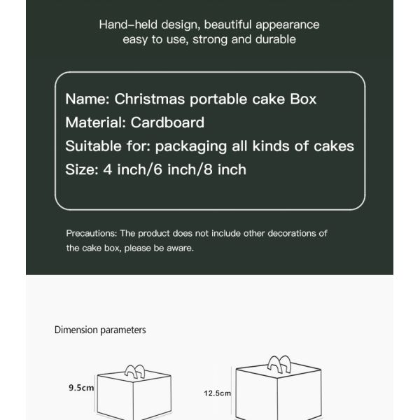 Sell 4 6 8 10 12 14 Inch Alibaba Baking Food Cookies Dessert Cake Boxes with Handle