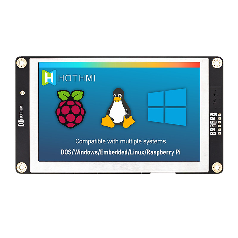 5 индикаторная панель модуля экрана 800x480 UART TFT LCD дюйма умная серийная с интерфейсом TTL