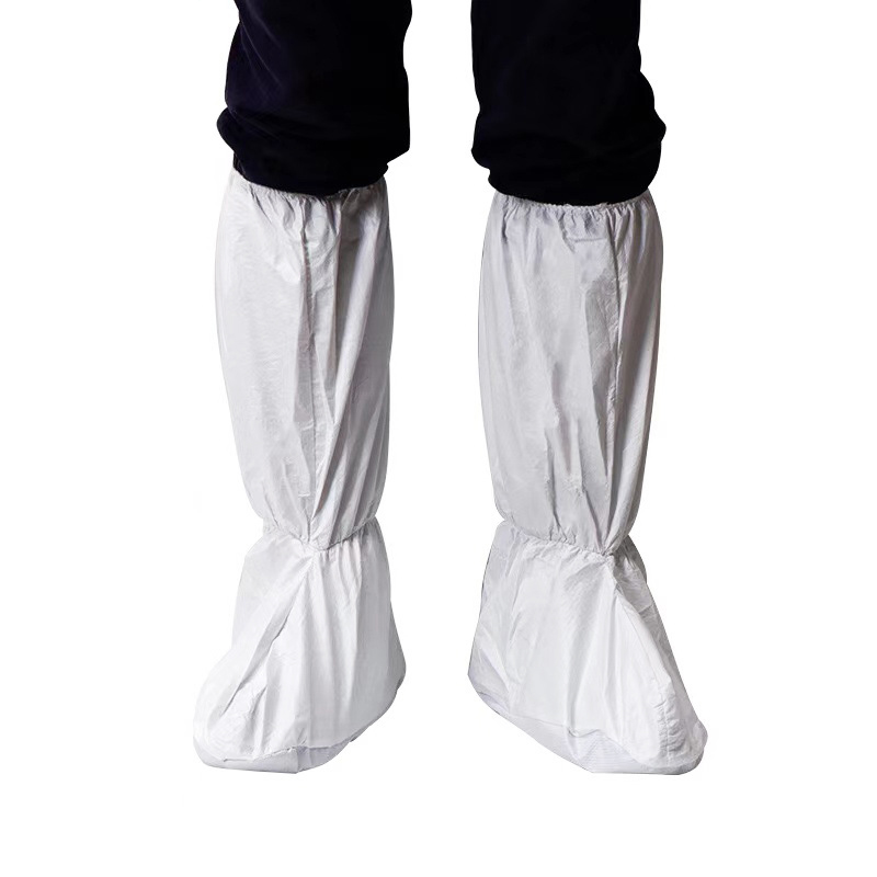 S&J CE OEM Waterproof Cleanroom White Blue Disposable Work Protection Boot Cover