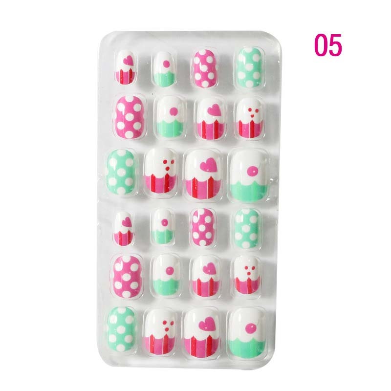 Cute Cartoon Short Kids False Nail Safe ABS Self Adhesive					
					
				

