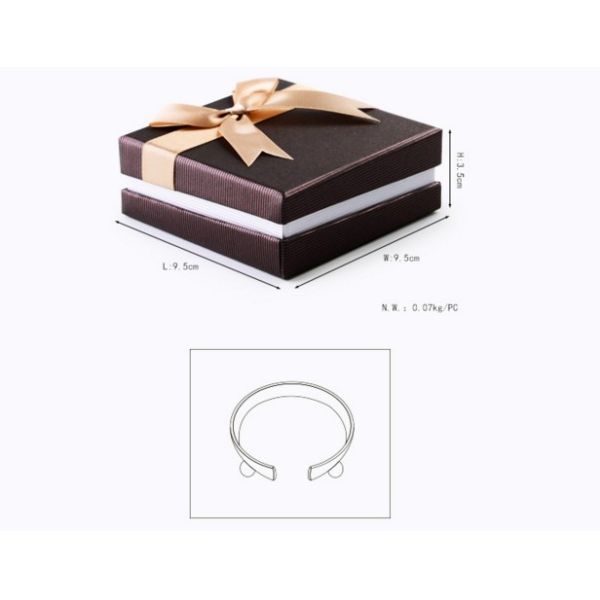 Stylish Design Cardboard Jewelry Gift Boxes With Bow Velvet Foam Insert