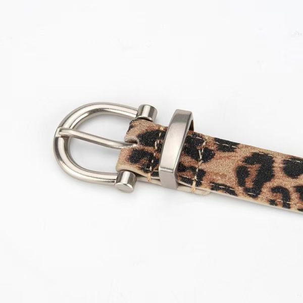 Custom belt leopard print belt alloy pin buckle versatile pairs with jeans decorative women's belt