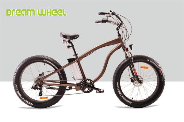 48V 500W Electric Beach Cruiser Bikes , 26 x 4.0 Fat Tire Beach Cruiser Electric Bike