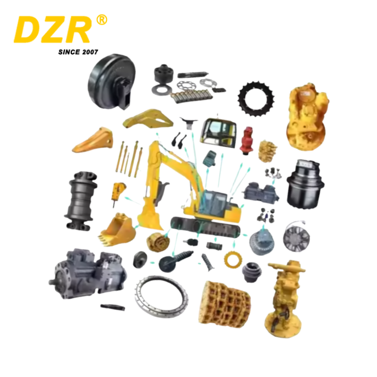 Las piezas de repuesto de excavadoras duraderas de alto rendimiento y las piezas de maquinaria de construcción incluyen cubos, rodillos de transporte, brocas, rodillos de pista, etc.