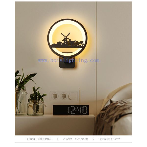 Elk  Cartoon  Loveliness Children Room Round  Wall Llamp 240*290*95MM