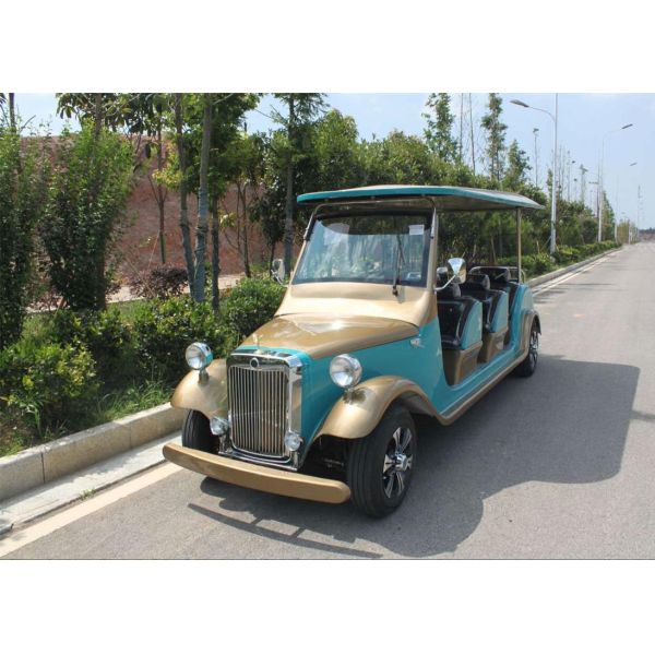 8 Seats Classic Golf Cart Club Car Golf Buggy Blue Color With 1165mm Rear Tread