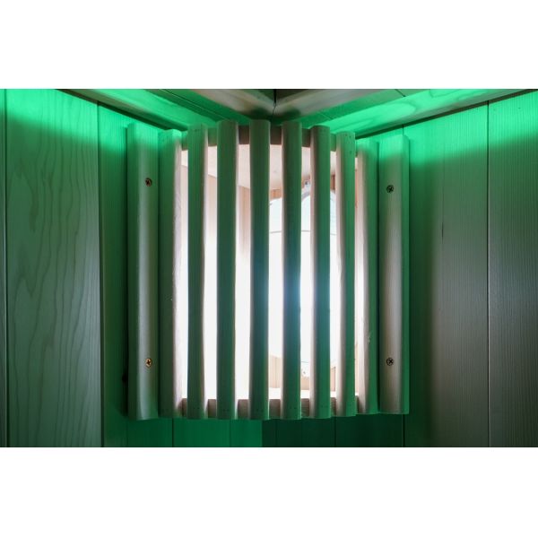 Outdoor Spruce and Red Cedar Shaped Sauna Room