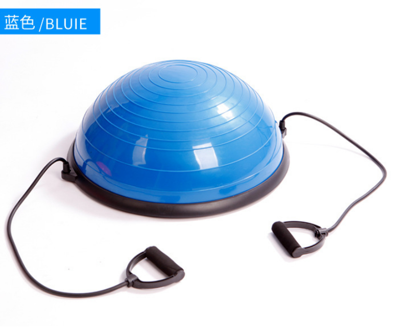 Balance half Ball, Yoga Exercise Ball with Resistance Bands and Foot Pump for Yoga Fitness Home Gym Workout