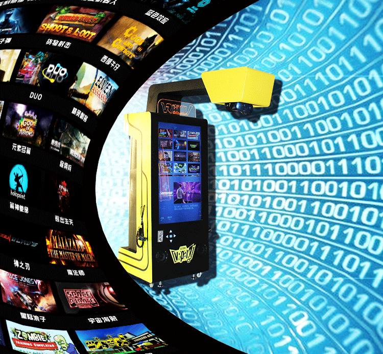 Self-Service Arcade 9D Virtual Reality Simulator VR Interactive Game Coin System With HTC Cosmos Glasses