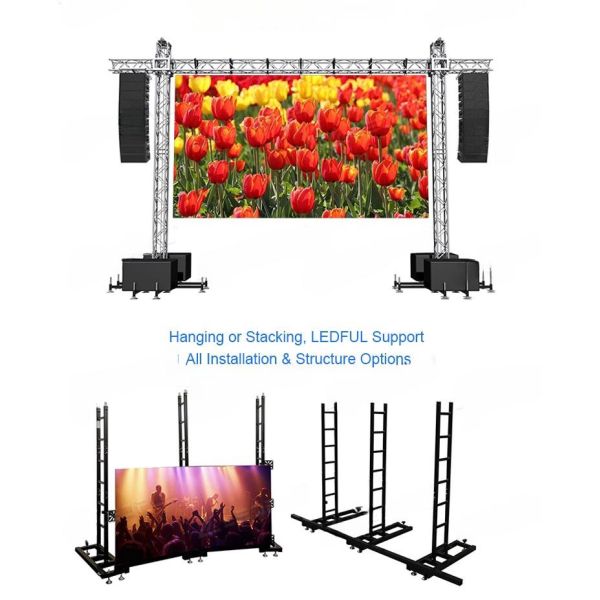 P3.9 P4.8 500X1000mm LED видеостенная панель высокой четкости для наружных мероприятий