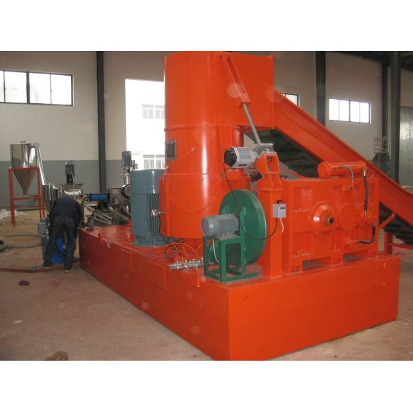 Film Pelletizing Waste Polythene Recycling Machine , Plastic Agglomerator Machine