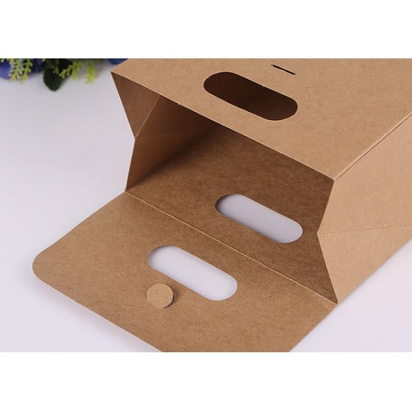 Сумки подарка Брауна Kraft рождества бумажные обедают квадратный бумажный мешок с ручками