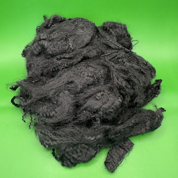 Low Melt Fiber Virgin Black 4D 51mm Custom Size for Massage Cushion Lumbar Pad Back Support Upholstery Filling Material