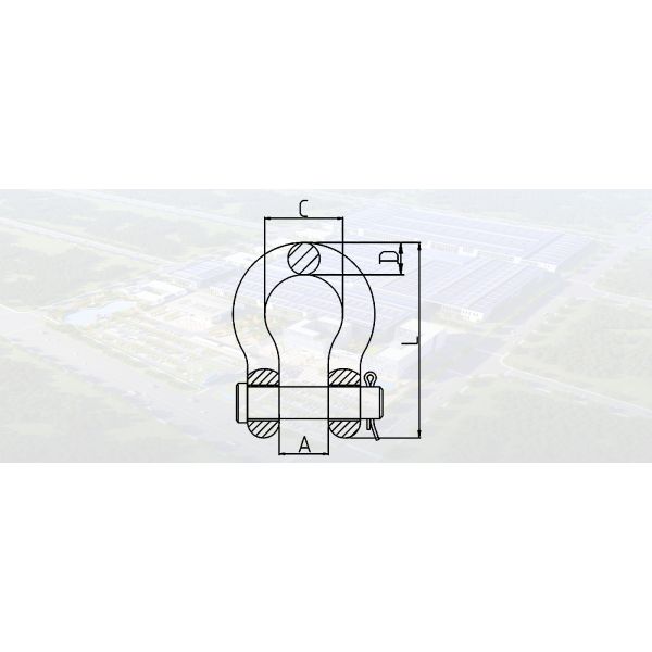 SLR122-ROUND PIN DEE SHACKLES