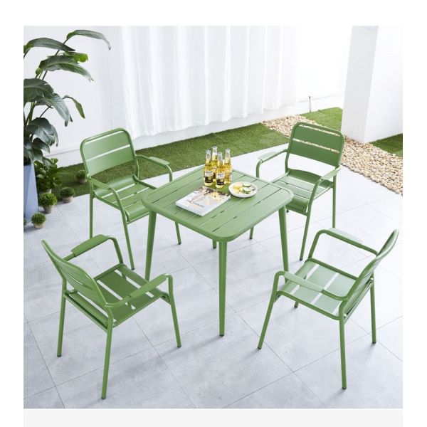 Colorful Terrace Balcony Furniture Stackable Outdoor Garden Coffee Table and Chair Waterproof