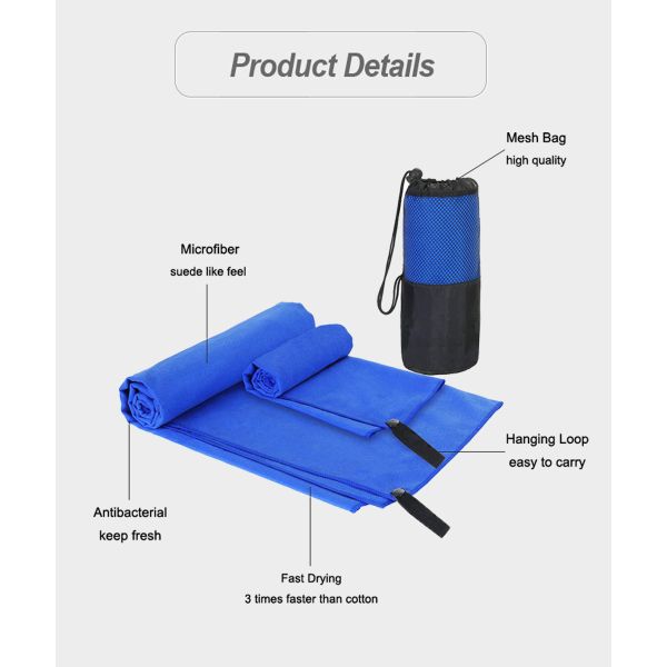 оптовый пользовательский размер вышивка микроволокно спортивное полотенце для спорта пользовательский логотип