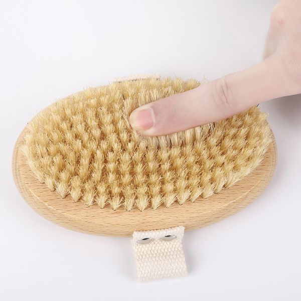 Сухой Exfoliating ливень силикона задний бамбуковый чистит деревянное щеткой