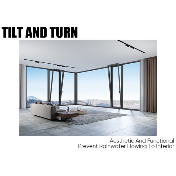 Thermal Insulated Aluminium Frame Double Glazed Windows 1.8mm Soundproof