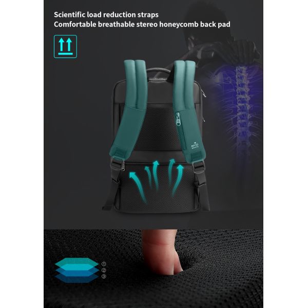 Fashion Office Briefcase Bag For Men Business Travel Laptop Full Open RFID Black