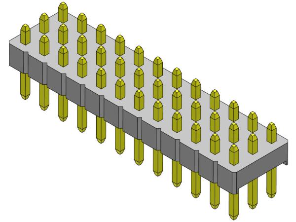 TIPO triplo 3*2 PIN To 3*40PIN H=2.54MM do MERGULHO da fileira de Pin Header Connector 2.54mm