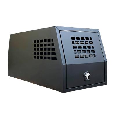 Grande 700mm única liga de alumínio preta feita sob encomenda UTE Canopy Dog Box