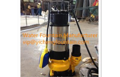 Single Phase Sewage Submersible Pond Pump With Floating Ball 0.18 - 1.1KW